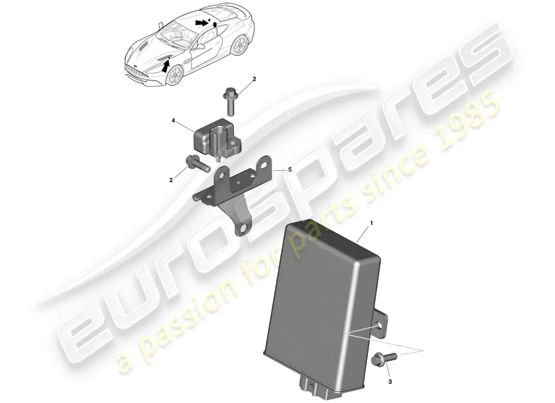 aston martin vanquish (2014) active damping module parts diagram
