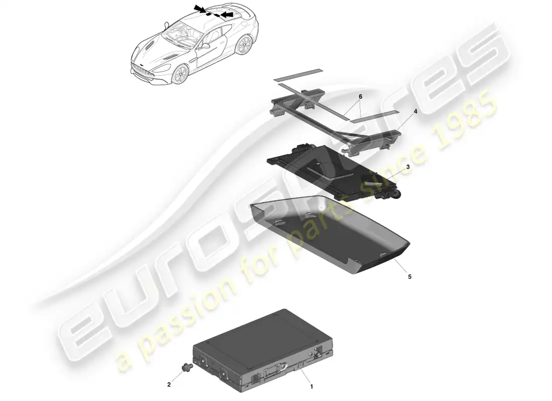 aston martin vanquish (2014) sdars tuner, coupe parts diagram