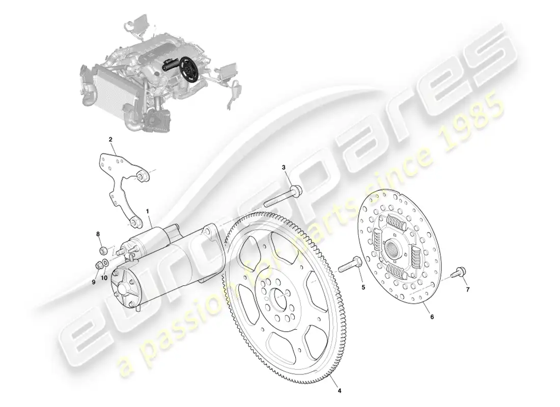 aston martin vanquish (2014) engine cranking, auto parts diagram