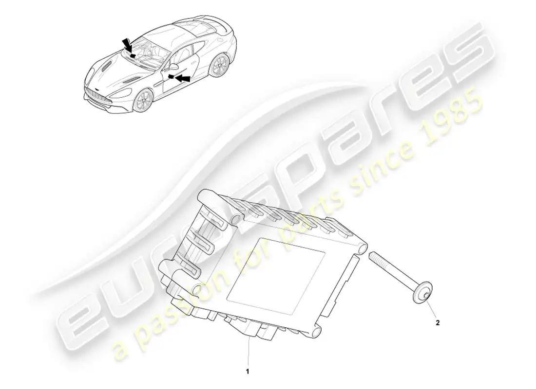 aston martin vanquish (2013) electronic door module parts diagram
