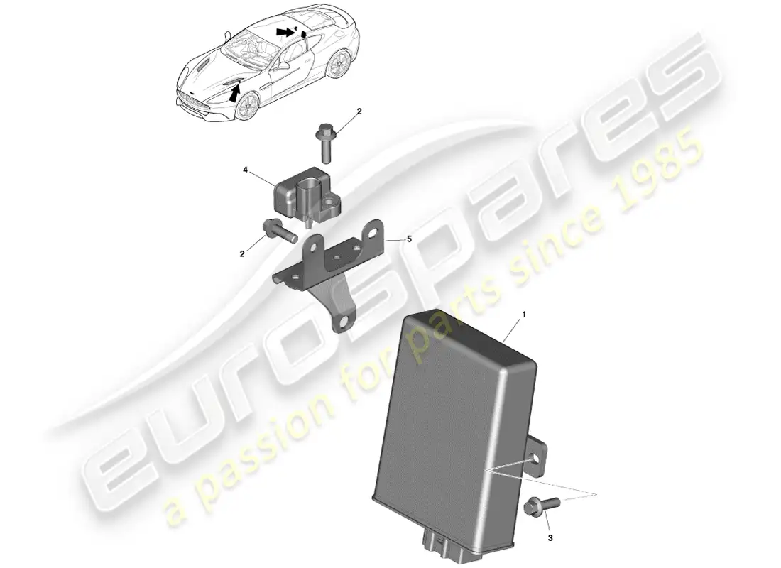 aston martin vanquish (2013) active damping module parts diagram