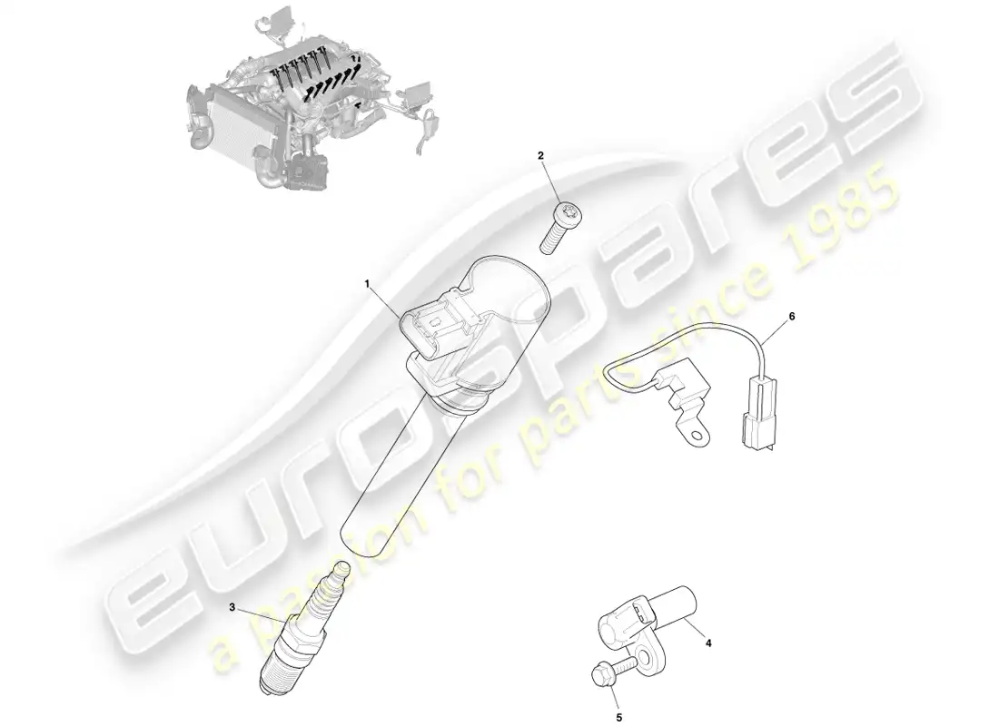 aston martin vanquish (2013) ignition parts diagram