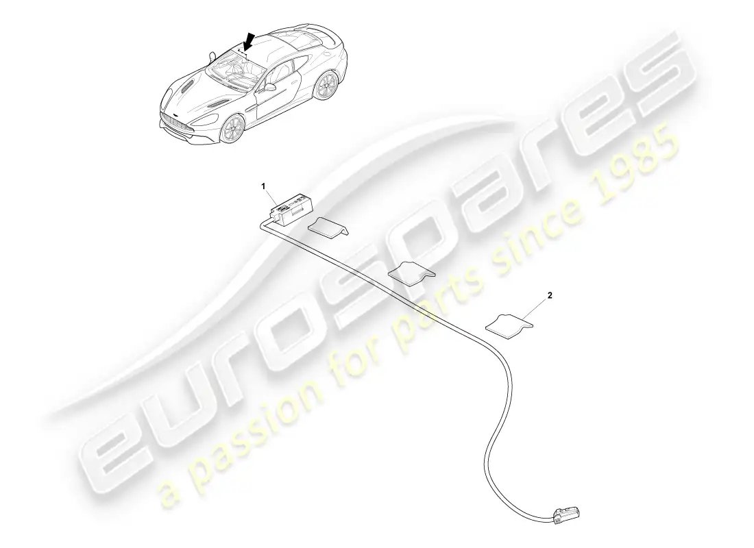 aston martin vanquish (2013) microphone parts diagram