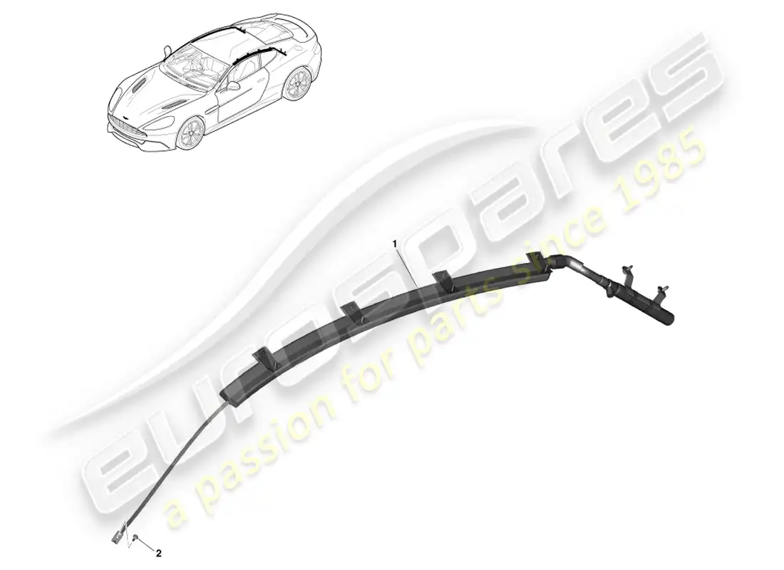 aston martin vanquish (2013) curtain airbag, coupe parts diagram