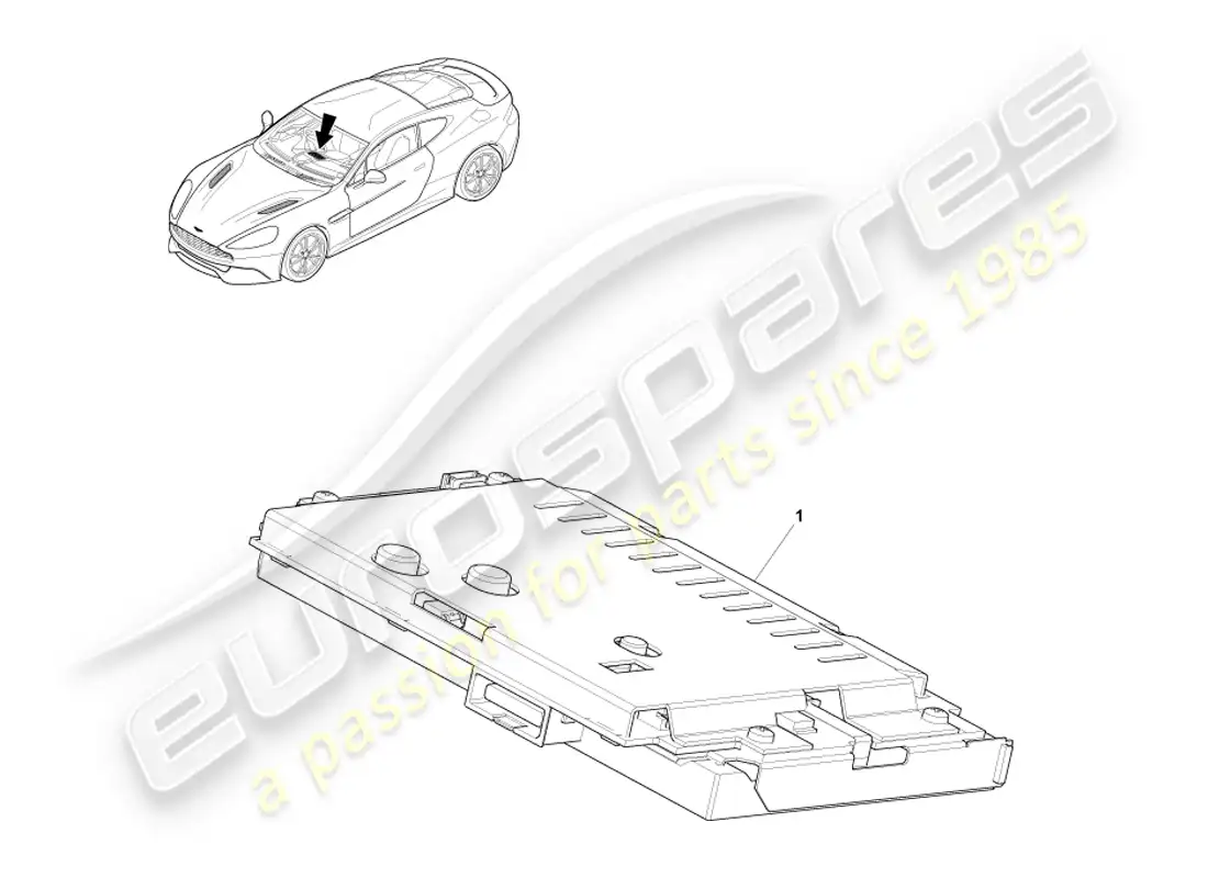 aston martin vanquish (2014) sat nav display parts diagram
