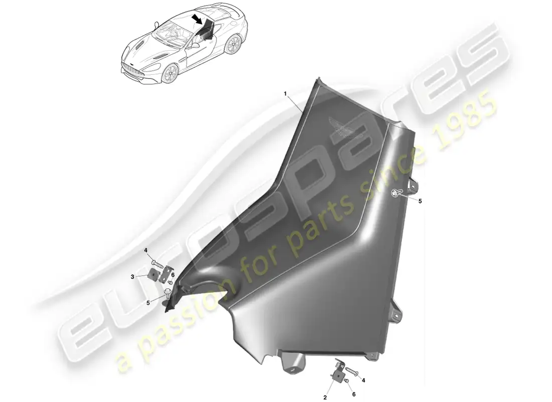 aston martin vanquish (2013) rear console, coupe 2+0 parts diagram