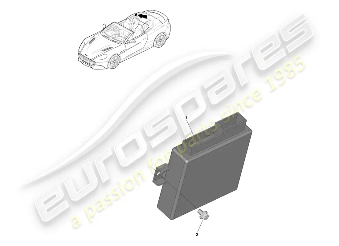 aston martin vanquish (2014) roof control module parts diagram