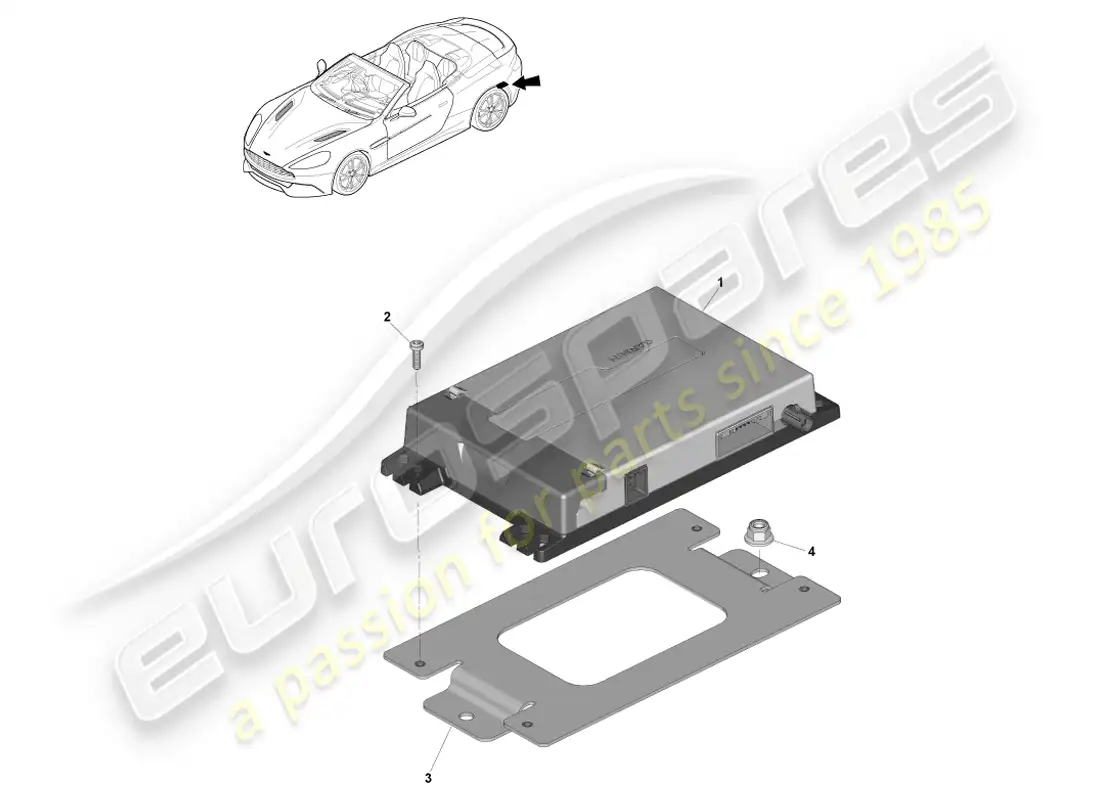 aston martin vanquish (2014) navigation module, volante parts diagram