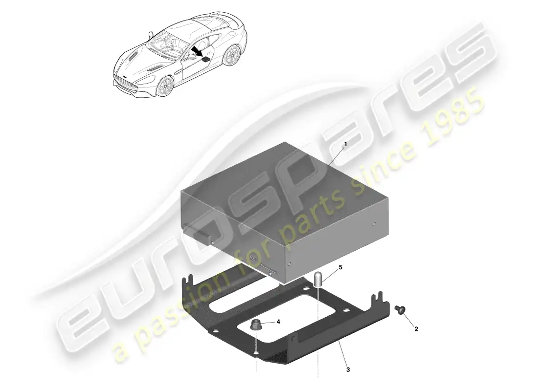 aston martin vanquish (2014) infotainment head unit parts diagram
