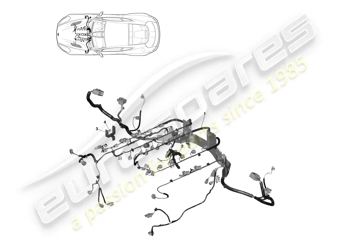 aston martin vanquish (2014) engine harness parts diagram