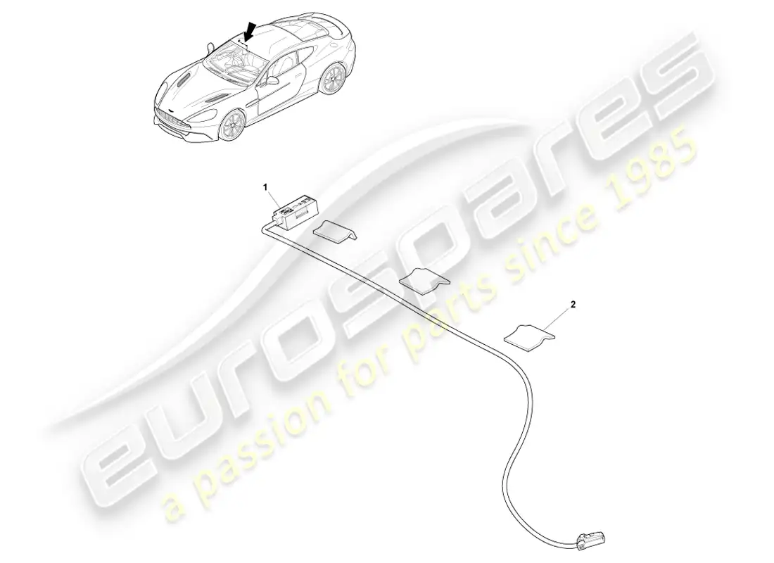 aston martin vanquish (2014) microphone parts diagram