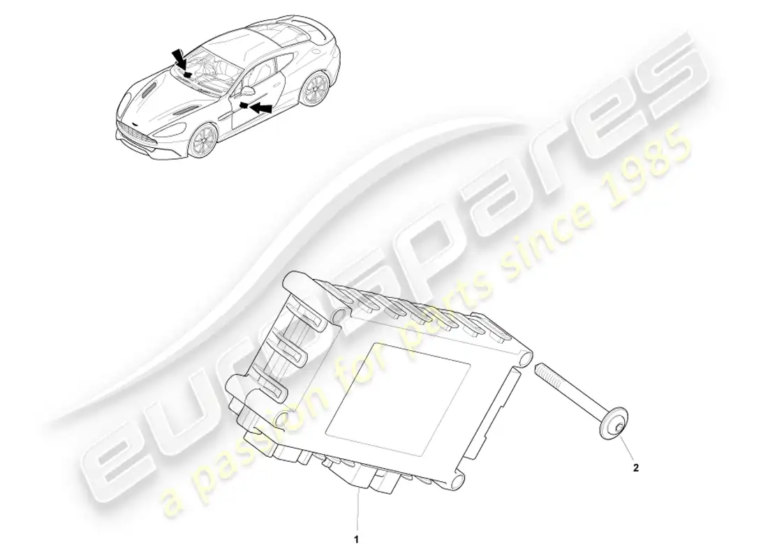 aston martin vanquish (2014) electronic door module parts diagram