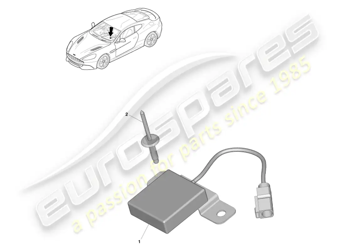 aston martin vanquish (2014) wi-fi antenna parts diagram