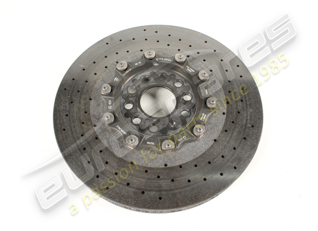 used lamborghini front rh ceramic brake disc (vented) part number 470615302g