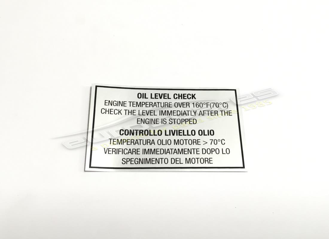new ferrari oil level sticker. part number 178598 (1)