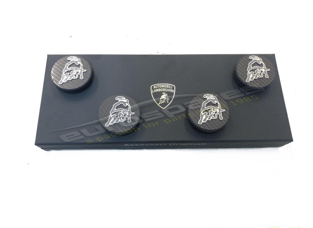 new lamborghini carbon fiber + diamonds rim badge kit. part number 400998250a (1)
