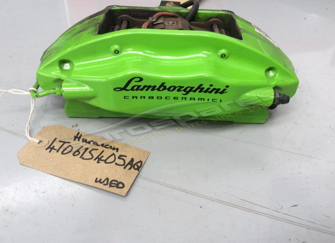 USED Lamborghini REAR CALIPER IN GREEN . PART NUMBER 4T0615405AQ (1)