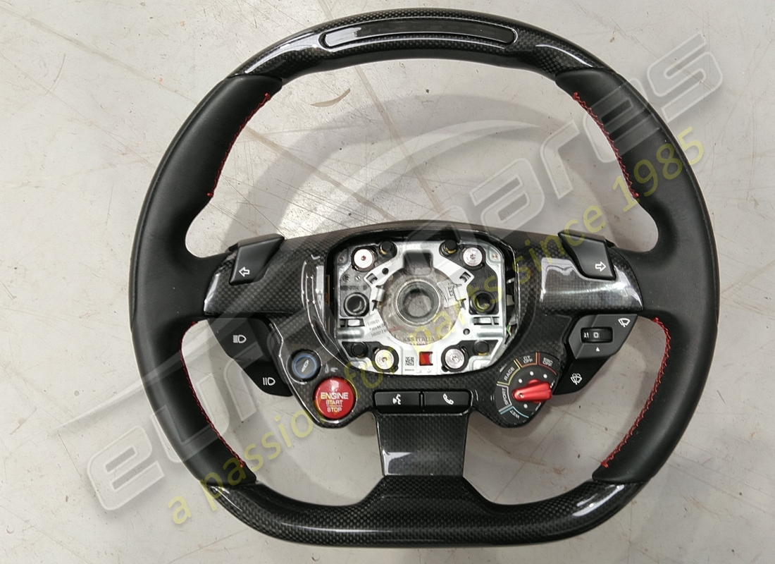used ferrari carbon steering wheel with led option. part number 879114 (1)