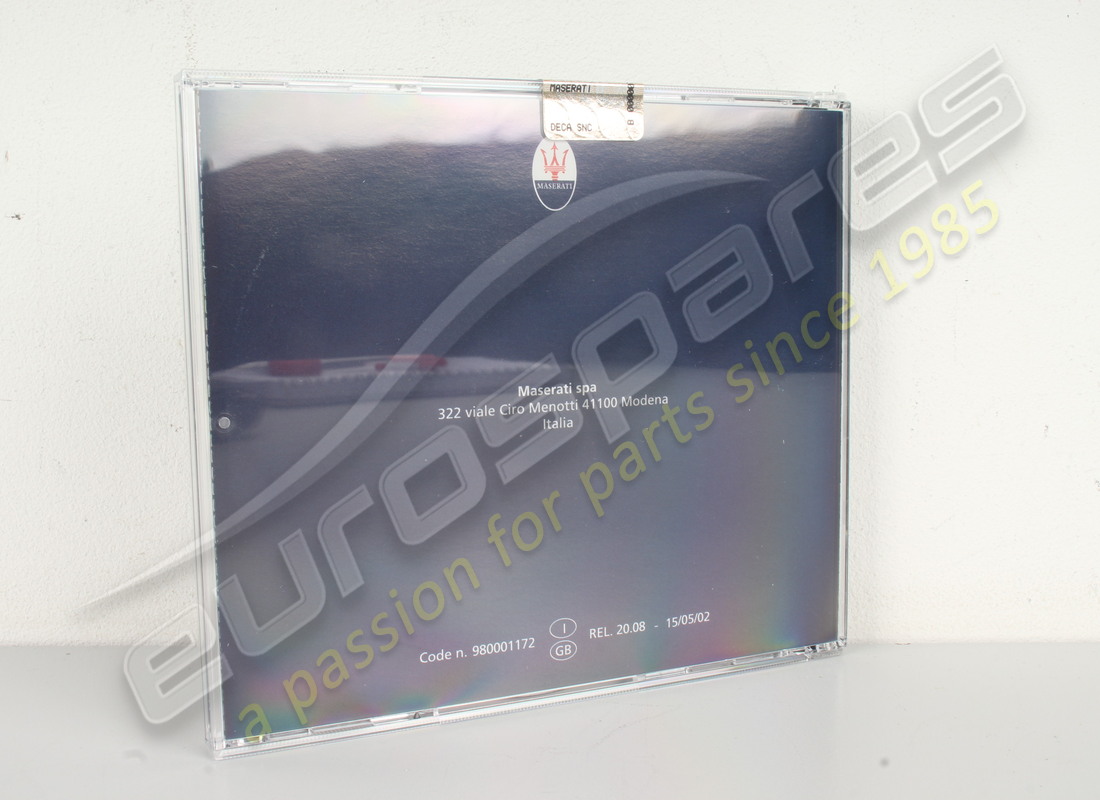 new maserati cd rom. part number 980001172 (3)