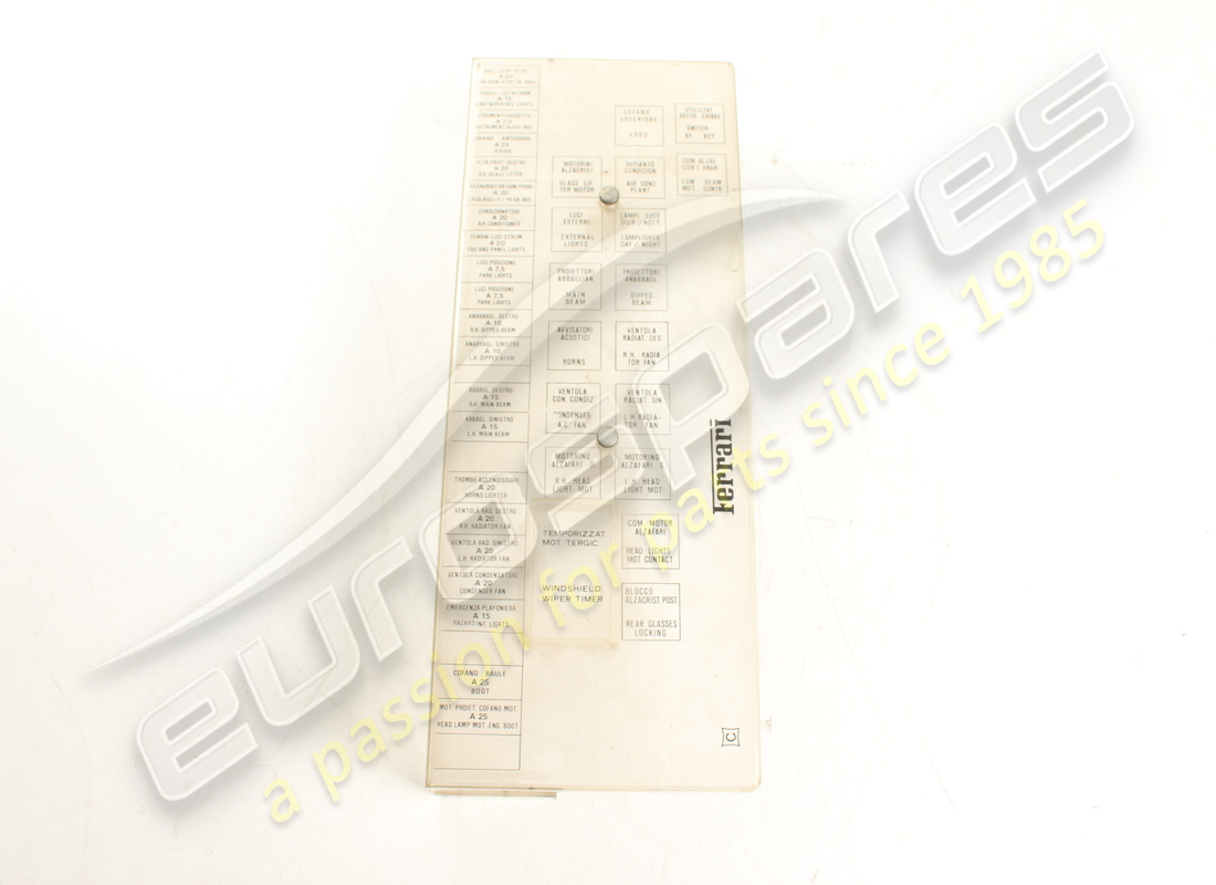 NEW Ferrari RELAY BOARD COVER . PART NUMBER 145348 (1)