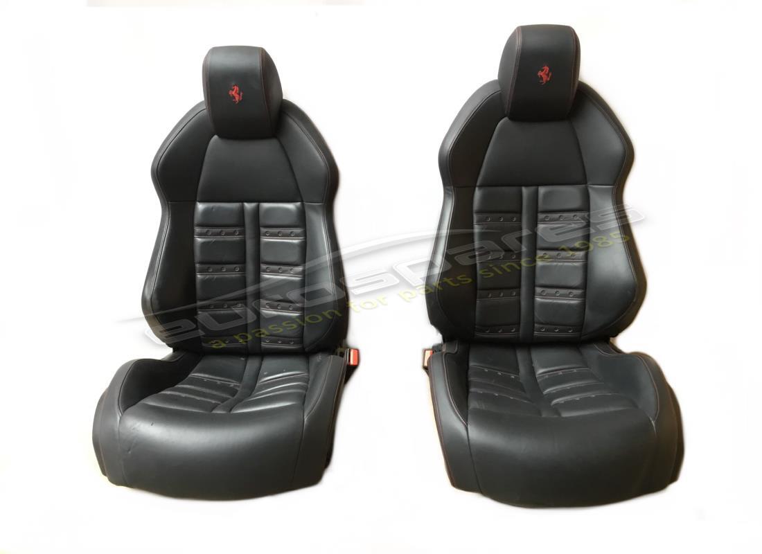 used ferrari pair of black leather seats. part number 831398000 (1)