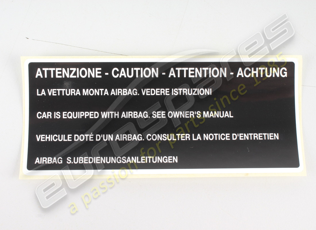 new ferrari adhesive lebel for airbag. part number 12856780 (1)