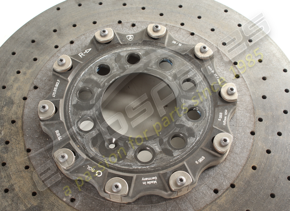 used lamborghini ceramic brake disc (vented). part number 470615602f (3)