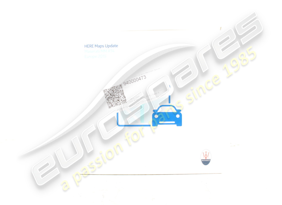 NEW MASERATI 2015 NAVIGATION MAP-EUROPE VERSIO. PART NUMBER 940000473 (1) new maserati 2015 navigation map-europe versio. part number 940000473 (1)