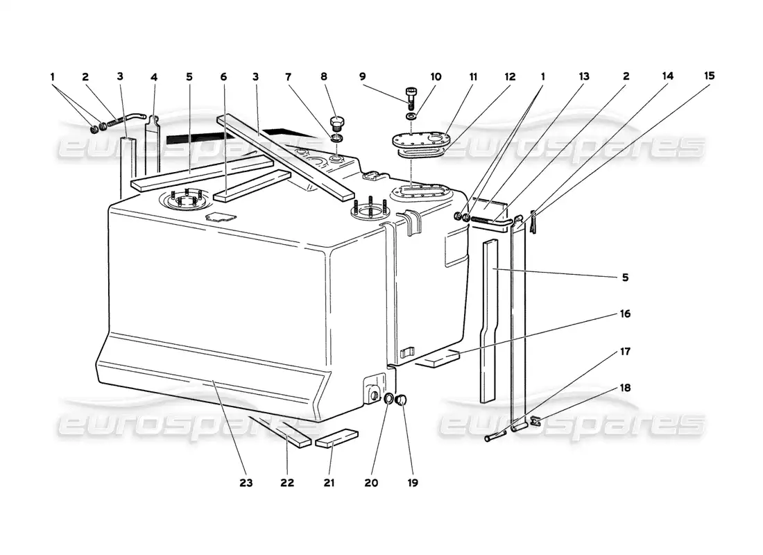 lamborghini diablo 6.0 (2001) fuel system (valid for usa & canada - march 2001) parts diagram