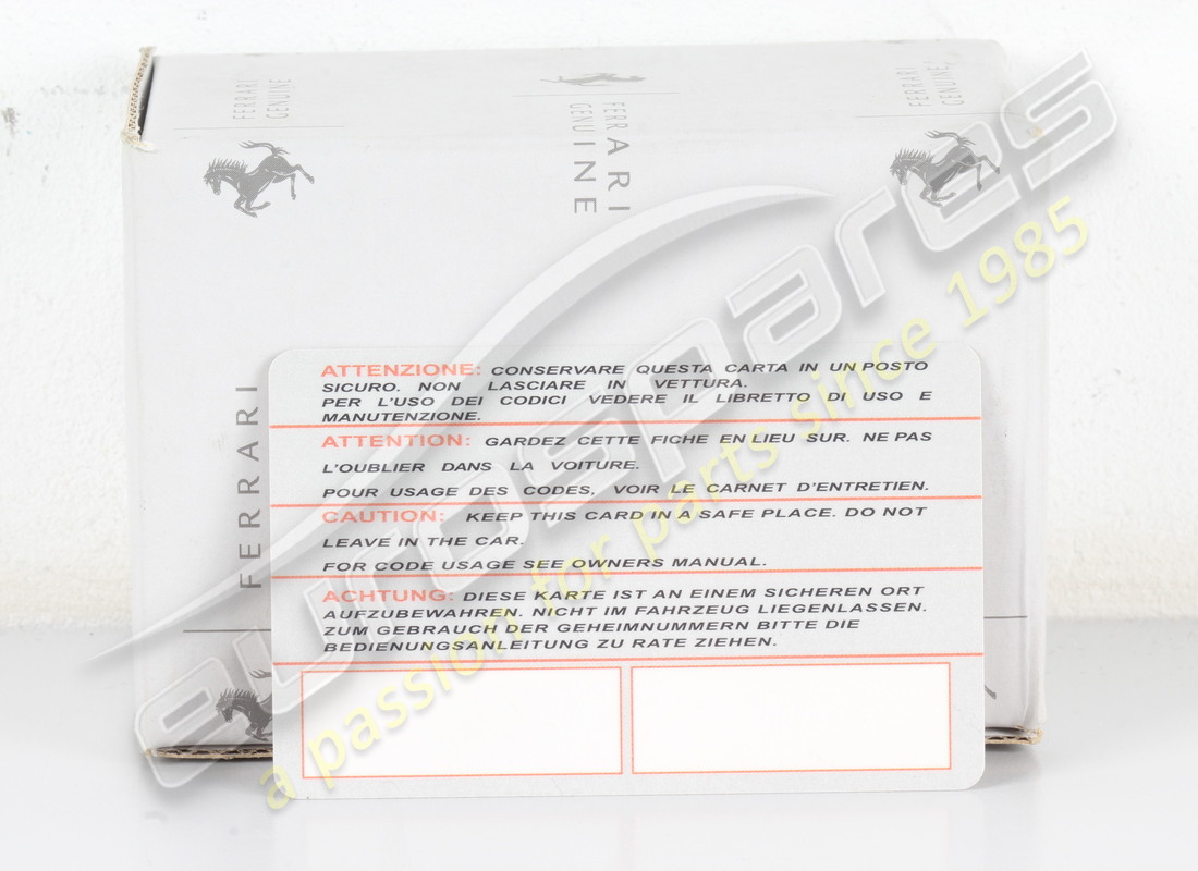 new ferrari code card. part number 153603 (2)