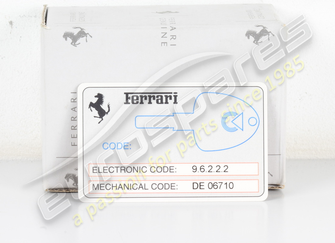 new ferrari code card. part number 153603 (1)