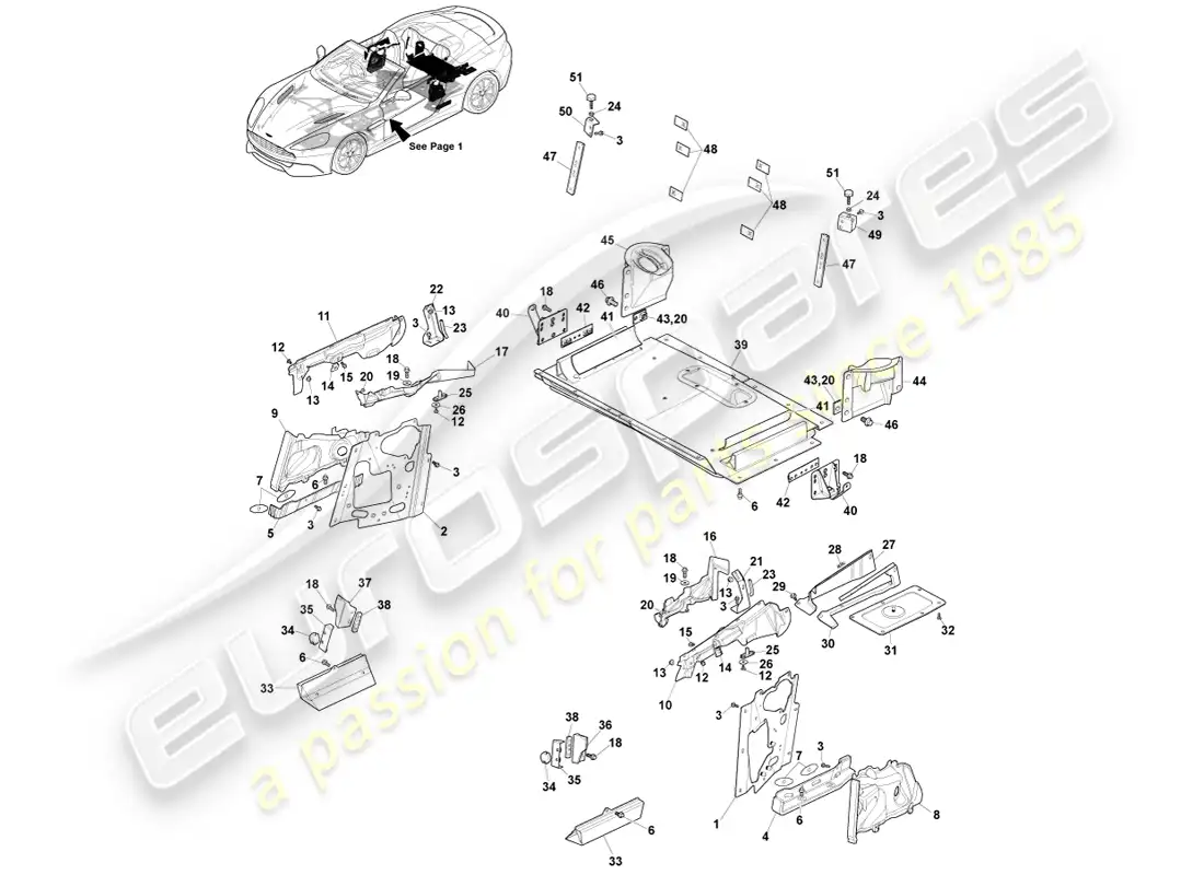 aston martin vanquish (2014) ancillary parts, volante, page 2 parts diagram