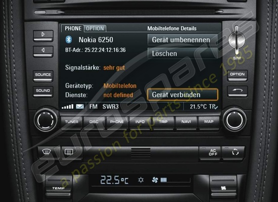 new porsche mobile phone preparation part number 99704490233