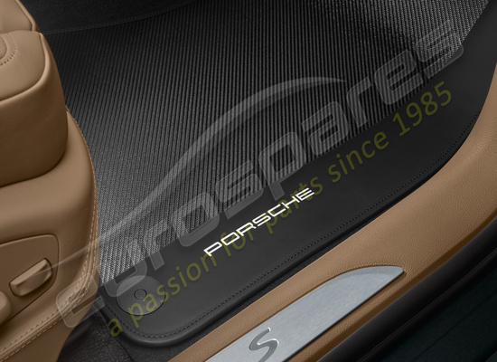 new porsche carbon floor mats with leather edging part number 95b04480244
