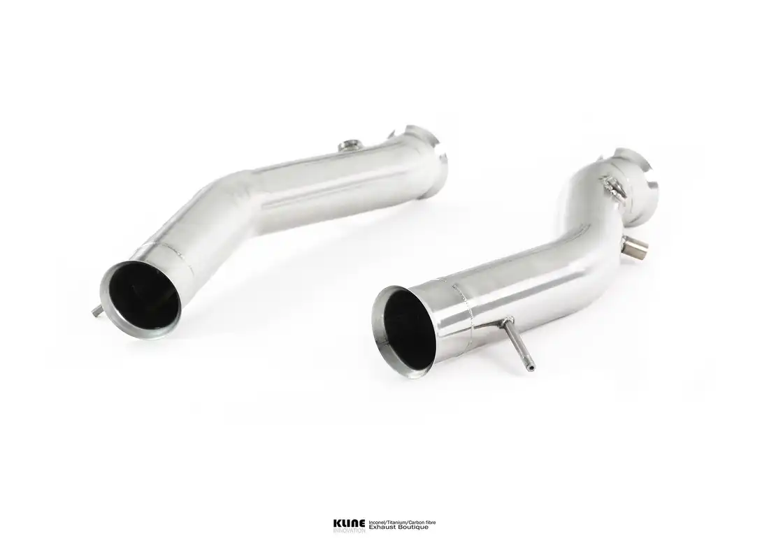 new kline innovation decat cat pipe set - stainless steel. part number klfer360decatcsss (1)