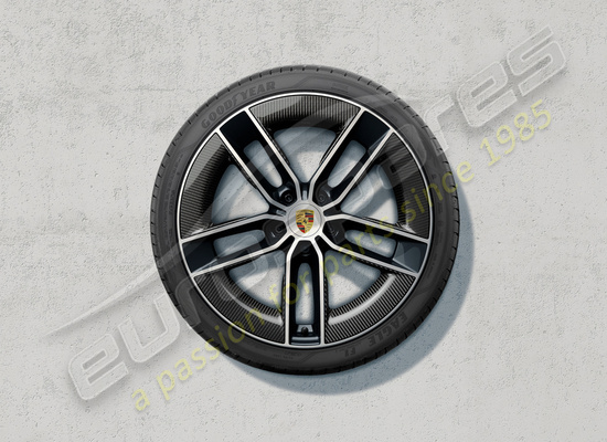 new porsche 20/21-inch carrera exclusive design summer wheel-and-tyre set with carbon blades part number 992044665p