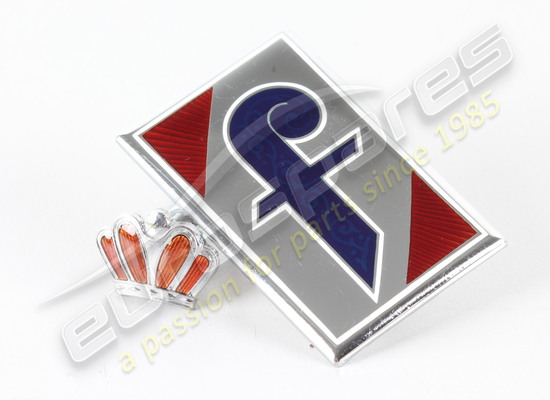 new eurospares pininfarina badge with crown motif part number 239-44-324-02
