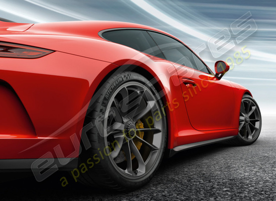 new porsche 20-inch gt3 set of wheels - in platinum (satin-gloss) part number 99104460311