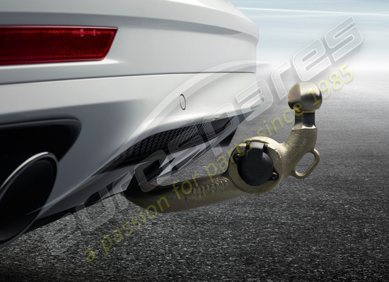 new porsche electrically extendable tow hitch part number 971044870