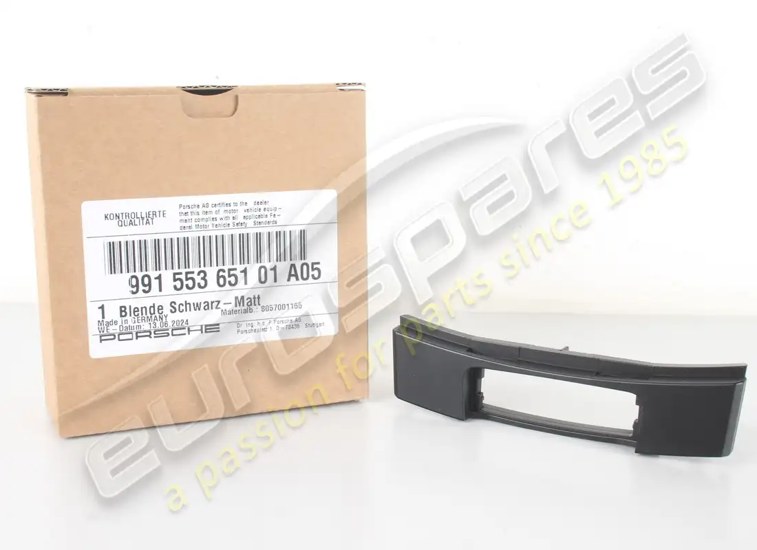 new porsche trim with inscription (pr:487) matt black part number 99155365101a05