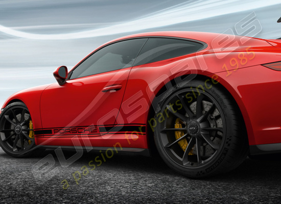 new porsche 20-inch gt3 set of wheels - in black (satin-gloss) part number 99104460310