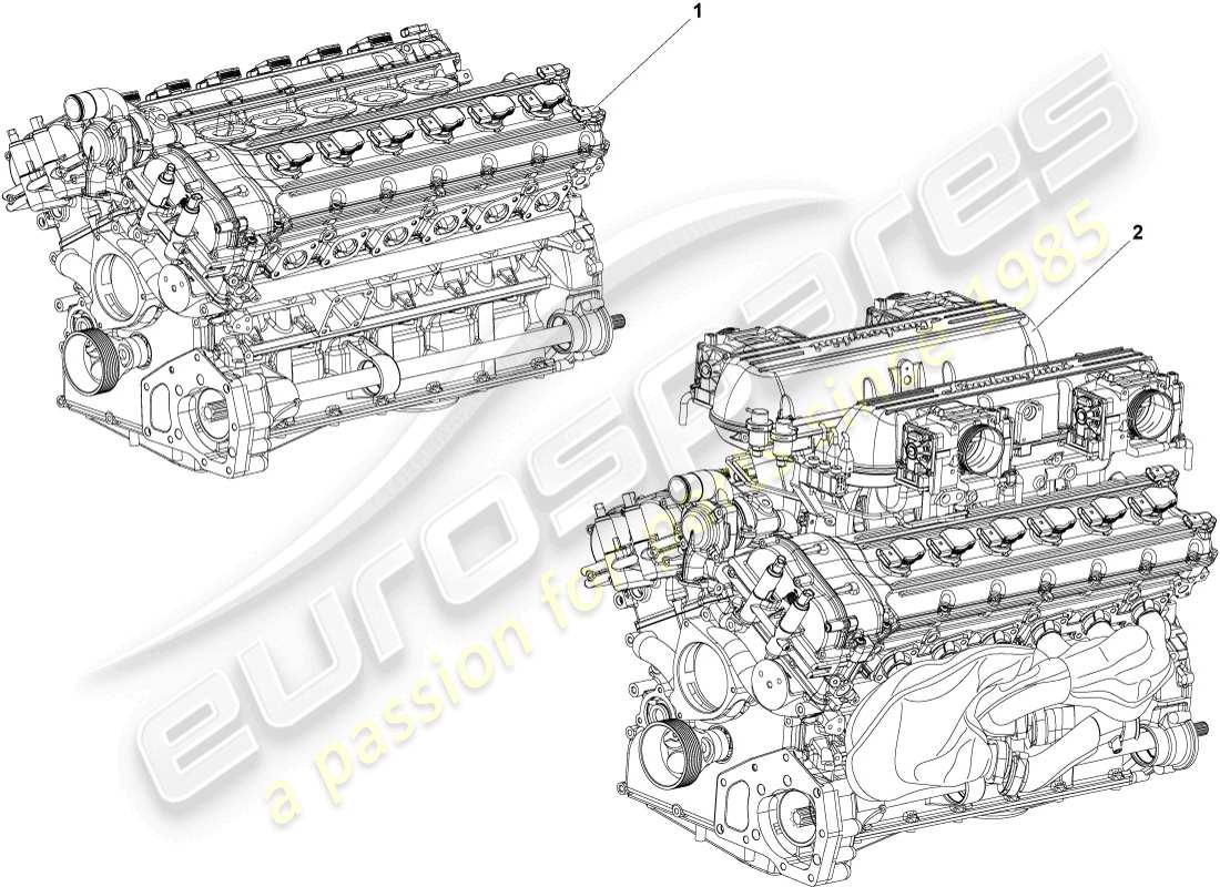 lamborghini lp640 coupe (2007) base engine 6.5 ltr. part diagram