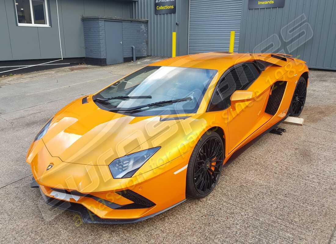 lamborghini lp740-4 s coupe (2018) being prepared for dismantling at eurospares