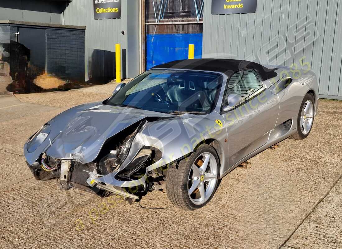 ferrari 360 spider being prepared for dismantling at eurospares