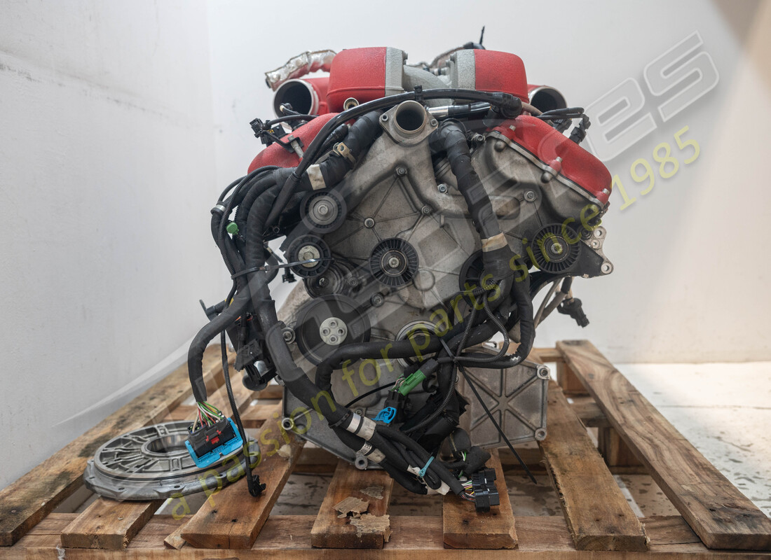 ferrari gtc4 lusso (rhd) engine being prepared for dismantling #11