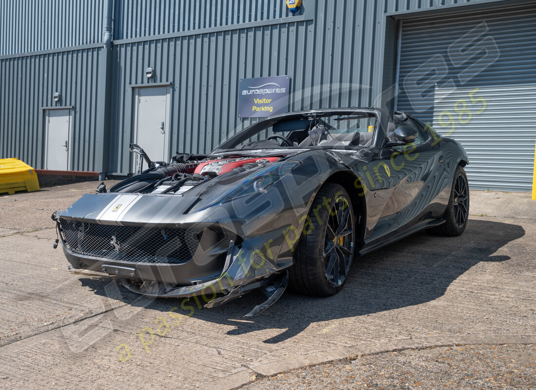 ferrari 812 gts being prepared for dismantling at eurospares