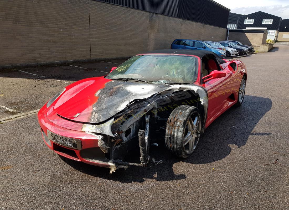 ferrari f430 spider (rhd) being prepared for dismantling at eurospares