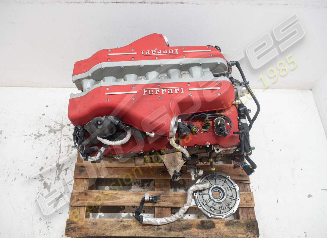 ferrari gtc4 lusso (rhd) engine being prepared for dismantling #1