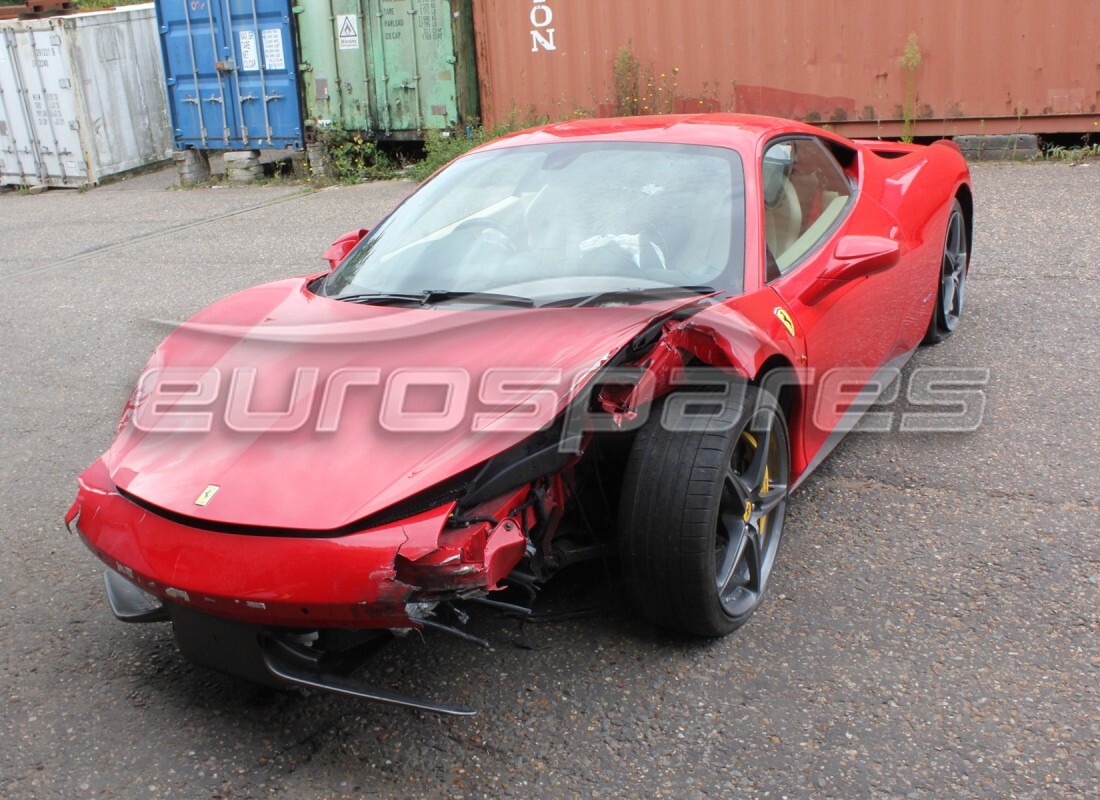 ferrari 458 italia (europe) being prepared for dismantling at eurospares