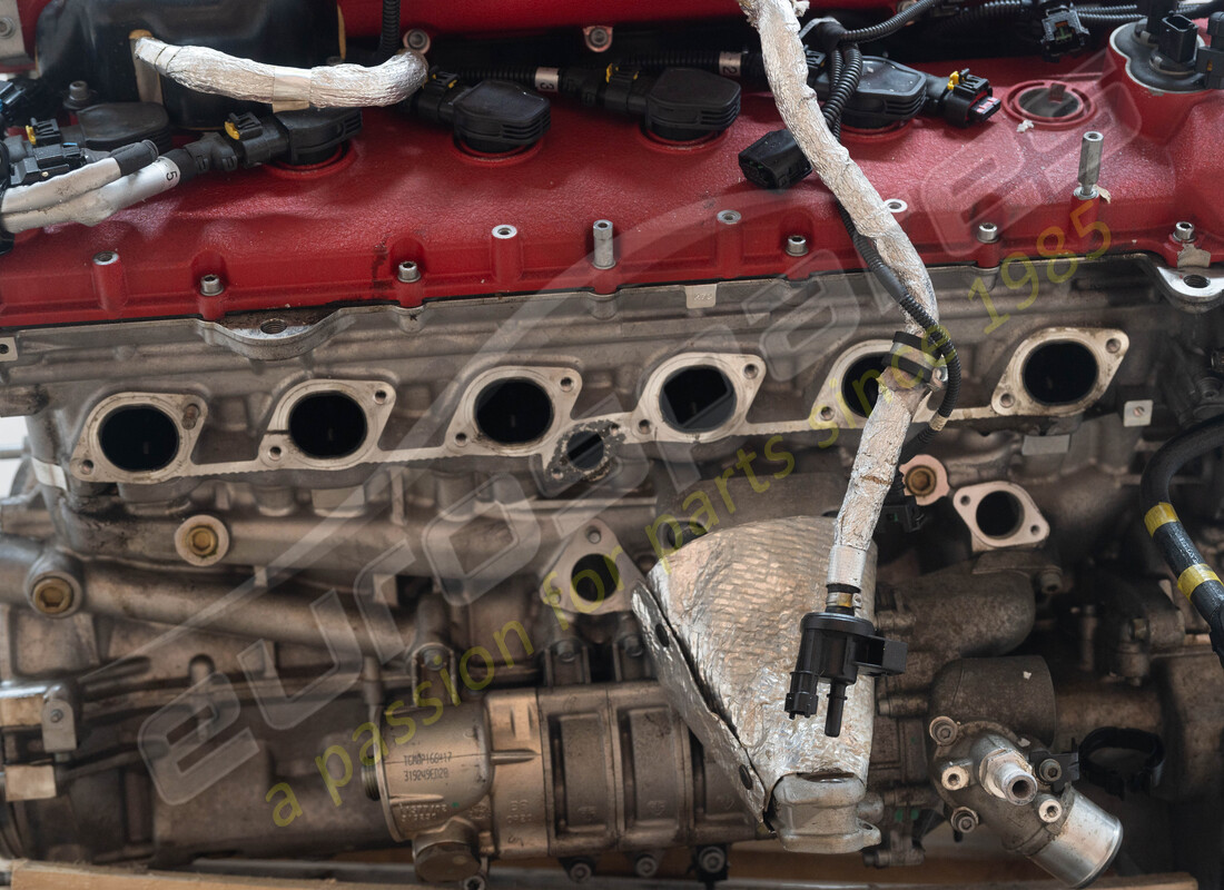 ferrari gtc4 lusso (rhd) engine being prepared for dismantling #4